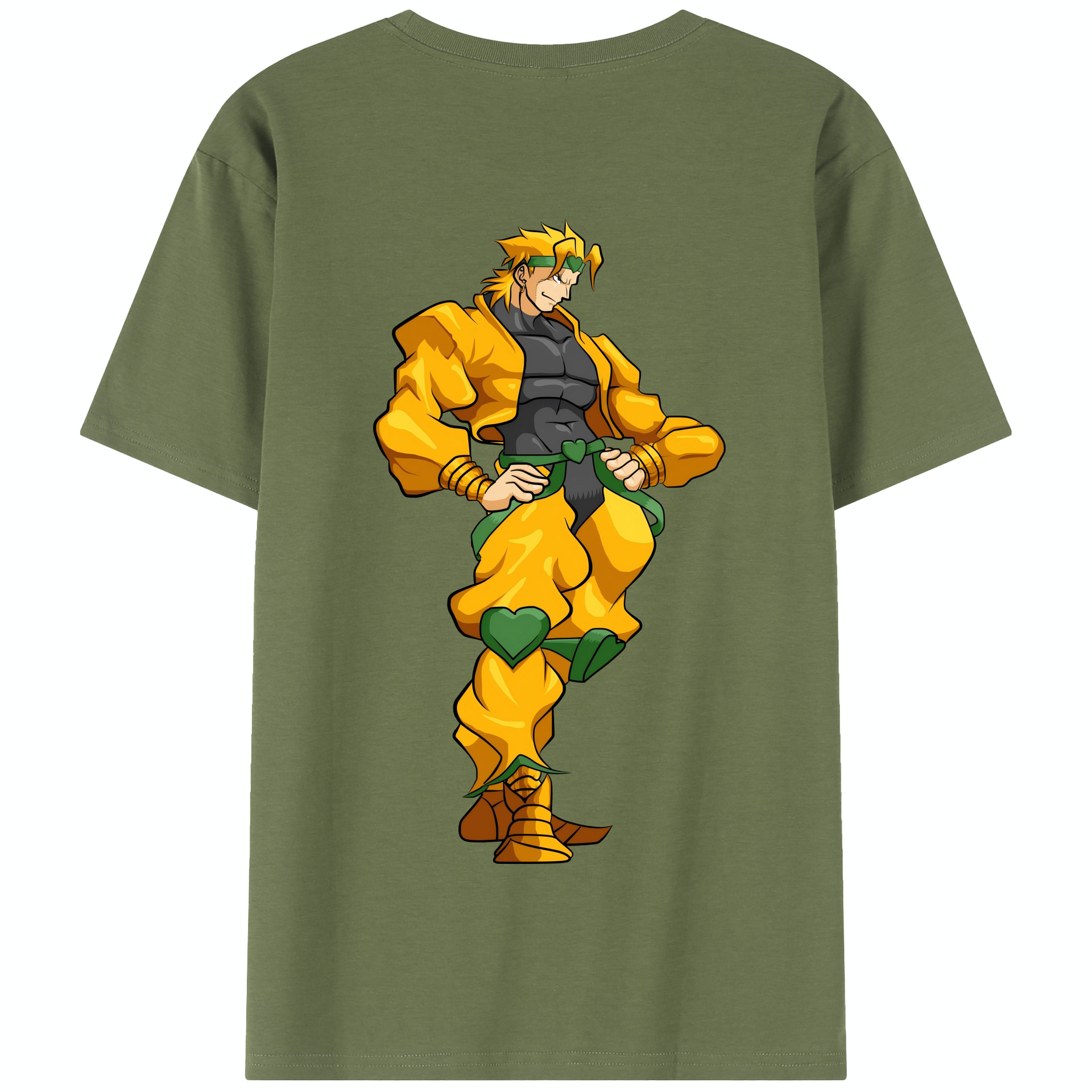 （画像用） ジョジョの奇妙な冒険 ディオ?ブランドー JoJo's Bizarre Adventure Dio Brando 綿100％半袖Tシャツ（背面プリント）